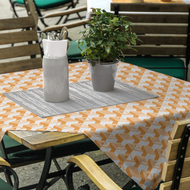 Nappe de gratte-ciels classiques, Orange/Blanc