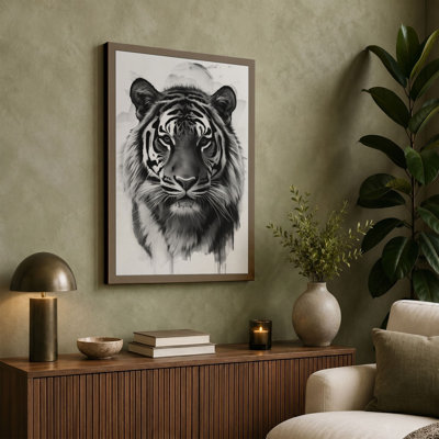 Tiger Gaze Modern - Wrapped Canvas