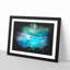 Aurora Borealis At Night Paint Splash - Framed Print-56891420-56891428
