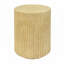 Table d'appoint cylindrique, texture semblable au bois, pour l'intérieur / l'extérieur