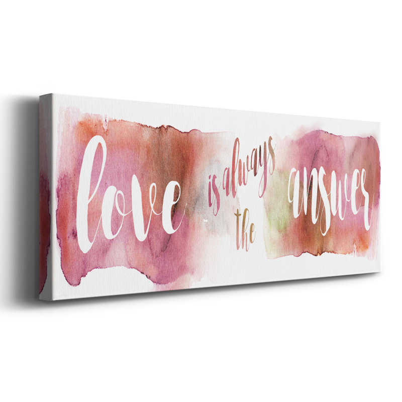 " Love Is The Answer ", 8" H x 20" W x 1.5" D