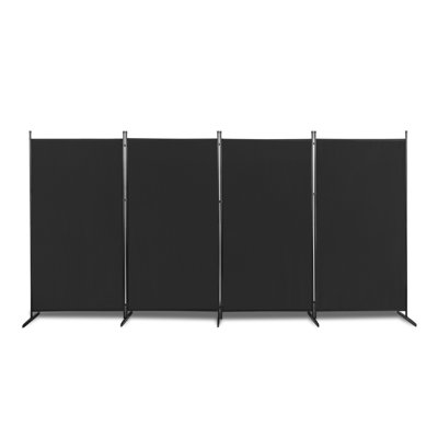 6FT 4-Fold 160G Polyester Fabric Plastic Foot Carbon Steel Frame Foldable Screen by Ebern Designs
