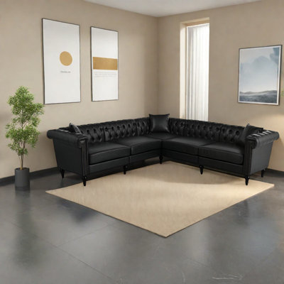 Grand canapé modulaire Chesterfield