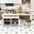 Multi-Functional Rolling Kitchen Island with Extendable Dining Table and Ample Storage-9641606