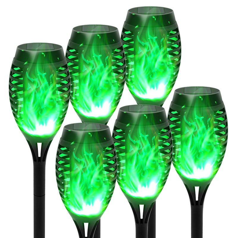  Lampes solaires à flamme verte pour la décoration de jardin