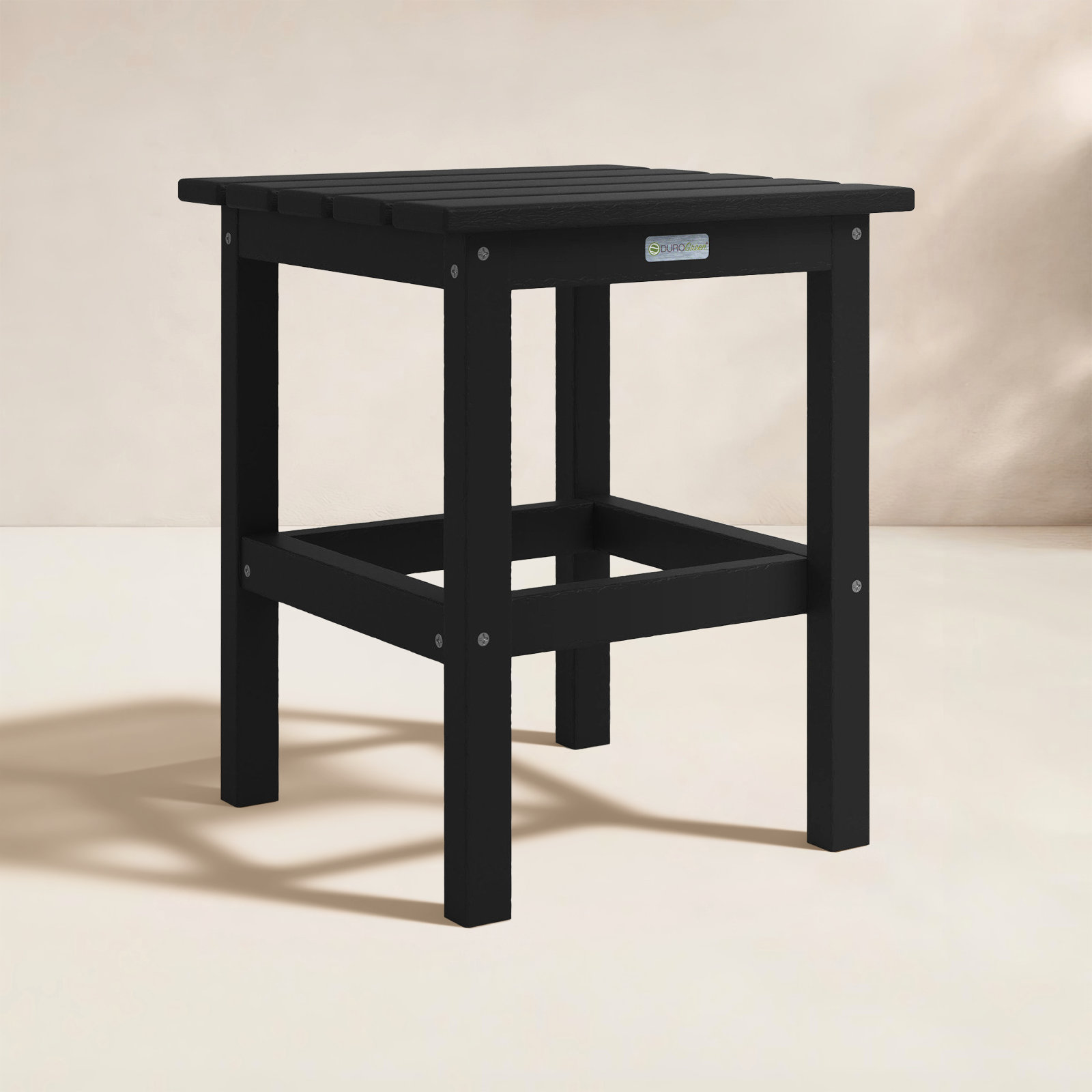 Leighton 15'' Outdoor Side Table, Black