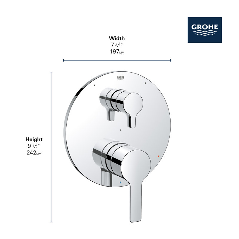 Lineare Pressure Balanced Shower Faucet, Hard Graphite
