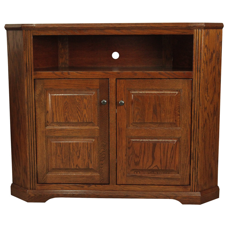 Clouse Unfinished Corner TV Stand for TVs up to 55", Light