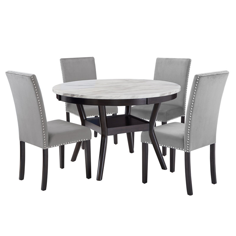 Ensemble repas pour quatre personnes, gris