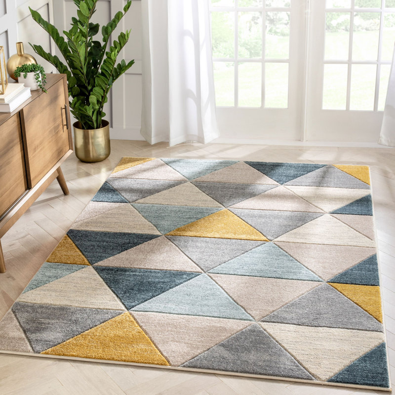 Ruby Geometric Area Rug, Rectangle 120 x 160cm