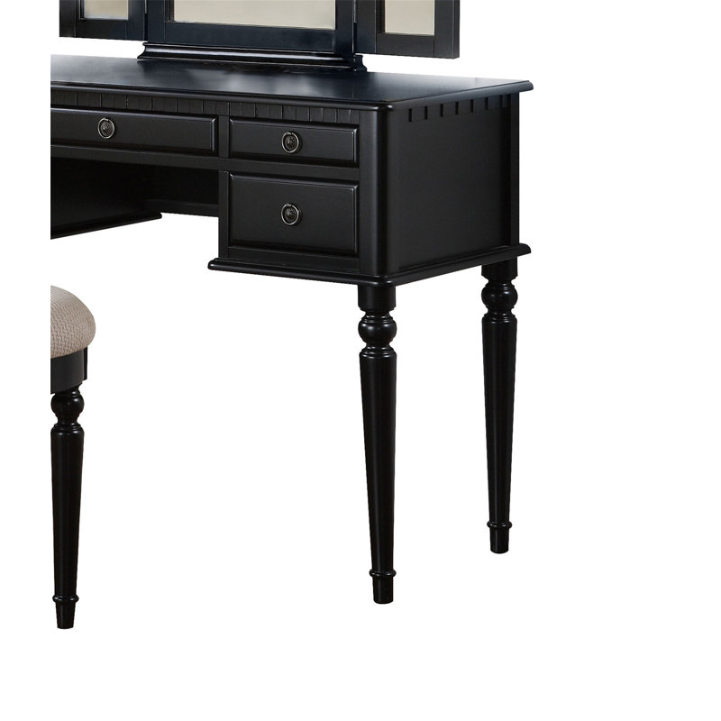 Ensemble de meuble-lavabo de chambre à coucher contemporain avec tiroir et tabouret pliable