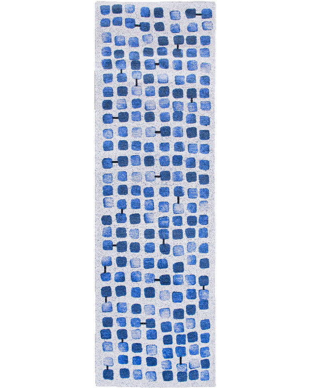Geometric Recycled P.E.T Area Rug, Runner 80 x 250cm