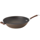 Circulon Symmetry Hard-Anodized Nonstick Induction Stir Fry Pan with Helper Handle, 14-Inch