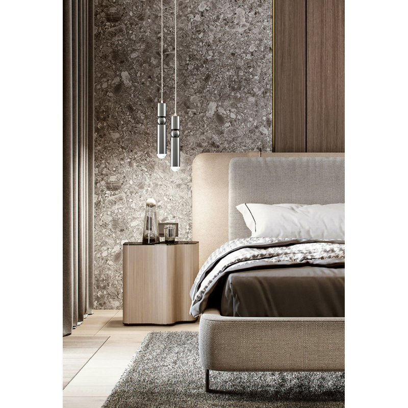 Luminaire suspendu cylindrique 1 lumière Modern