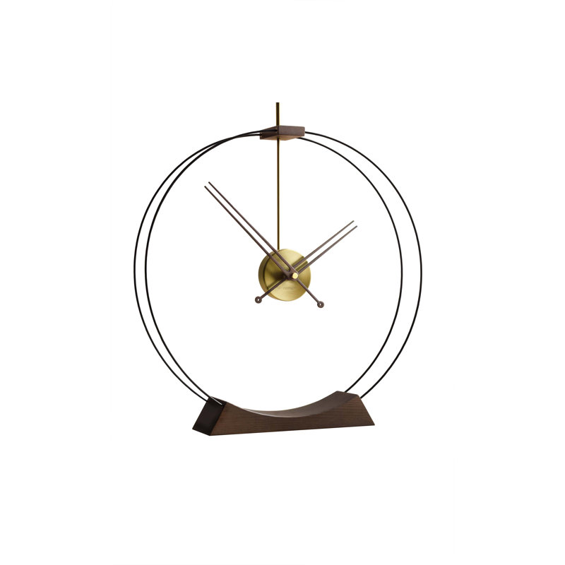 Horloge de table Aire, Walnut / Brass