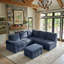 Canapé modulaire modulaire en polyester 90,6 po-977126813