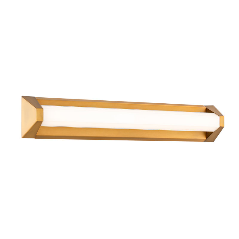 Swale 20" Dimmable LED Bath Vanity & Wall Light With Built In Color Temperature Switch (2700K/3000K/3500K/4000K), Aged Brass