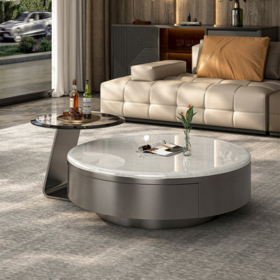 Table basse italienne ronde en marbre
