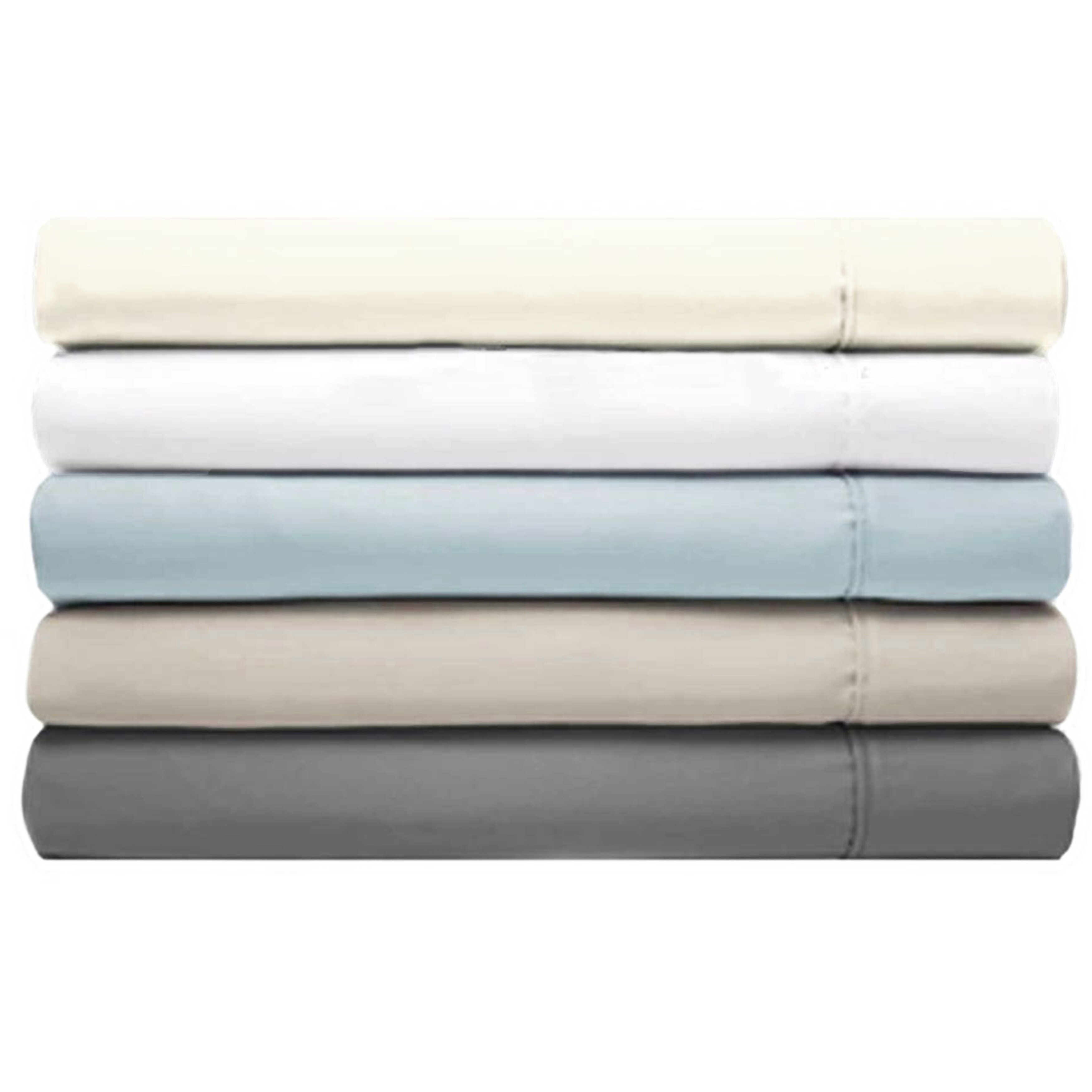 Martex 400 Thread Count Solid Sateen Cotton Ivory Full Sheet Set