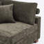 Canapé modulaire rembourré en chenille 6 pièces avec coussins décoratifs et repose-pieds 6 pièces Camel-1794870457-1794870456