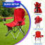 Ensemble de 2 chaises de camping avec mini glacière intégrée, poche de rangement, porte-gobelet, sac de transport parfait pour le camping, la pêche, la plage et la pelouse-1596718282