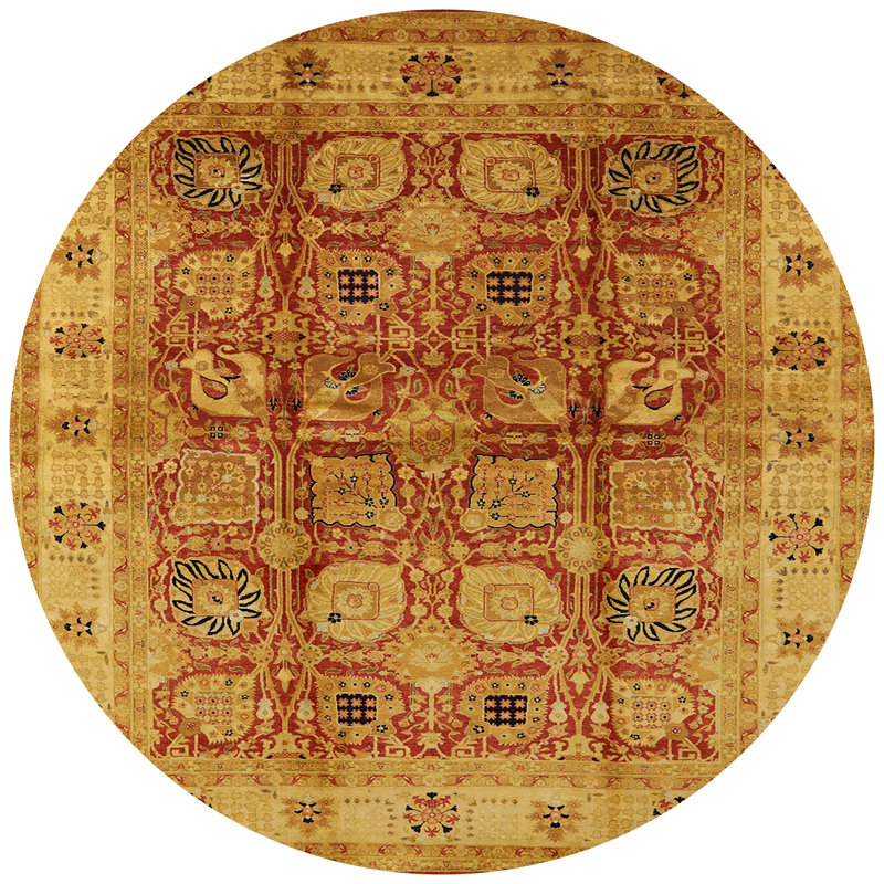 Loudres Oriental Indoor Rug, Round 4'