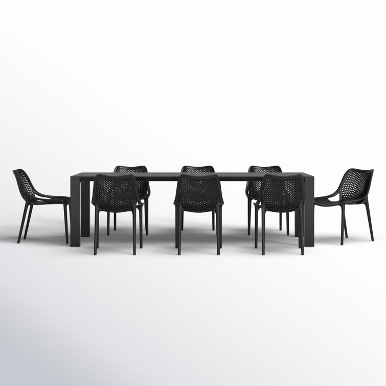 Farrah Rectangular 8 - Person 102"-118" Long Dining Set