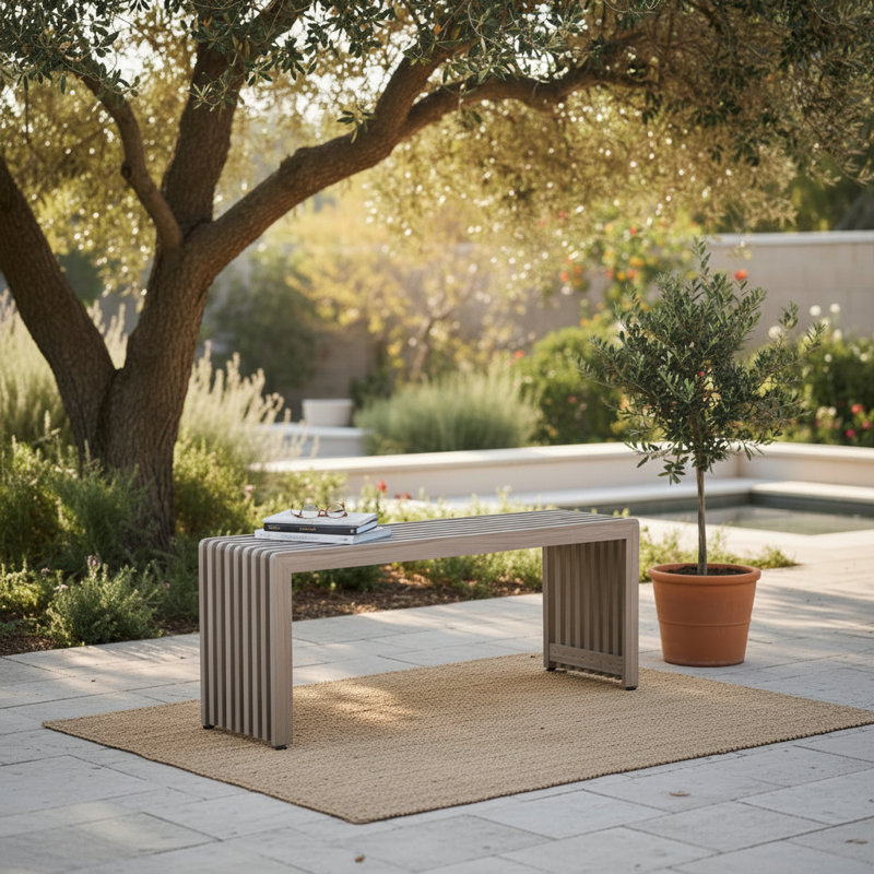 Dune Rounded Bench - Ash Brown