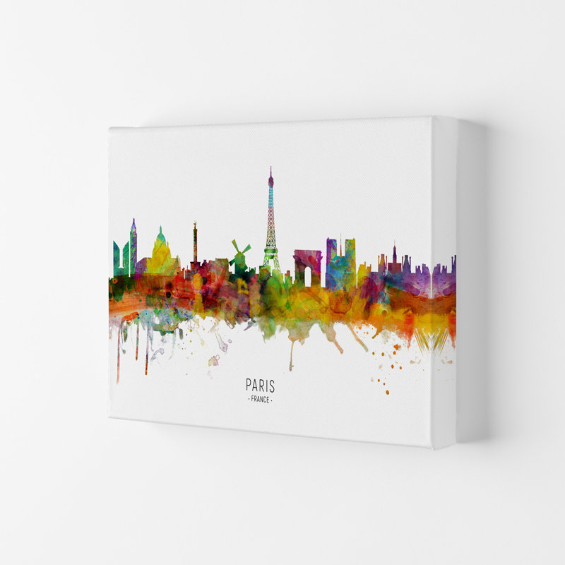 Paris France Skyline by Michael Tompsett - Print, Wrapped Canvas, 42cm H x 59.4cm W x 4cm D