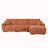 110" Modular Sectional Sofa, Movable Ottoman