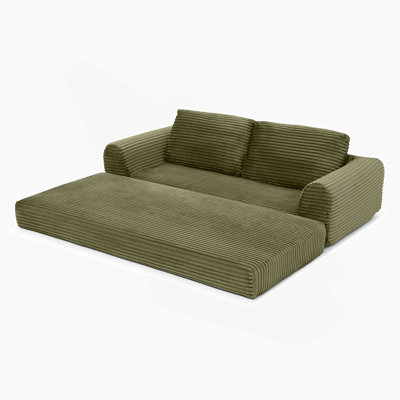 2-In-1 Folding Convertible Sofa Bed With Pull-Out Mechanism And Modular Design For Modern Living Spaces.