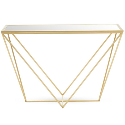 Everlee 120cm Glass Top Console Table