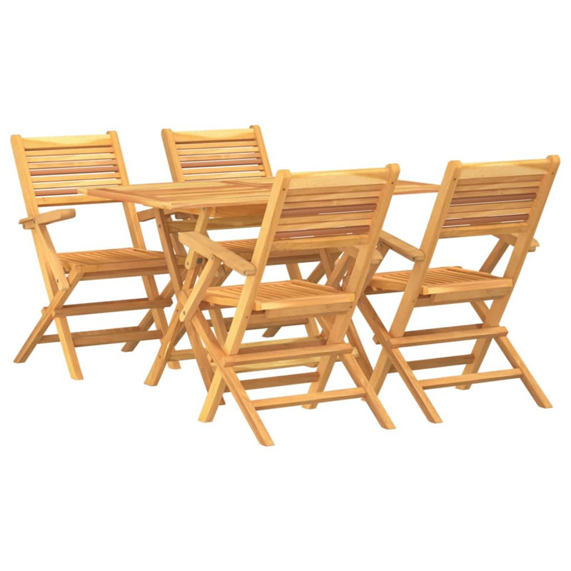 Charleroi 4 - Person Teak Patio Dining Set with Rectangular Table