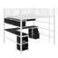Full Metal Loft Bed With Bookcase-937818685