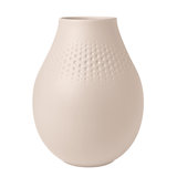 Villeroy & Boch - Manufacture Collier Sand, Tall Vase, 7.75 in, Premium Porcelain, Beige