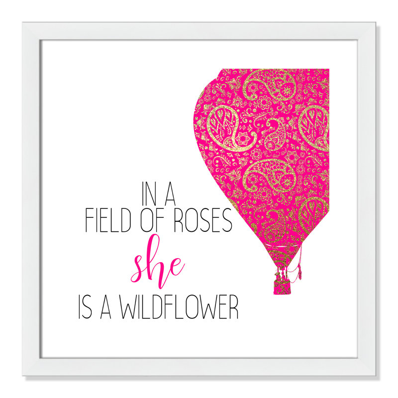 Il s’agit d’un wildflower, H 12 po x l 12 po x P 0,63 po, Cadre blanc