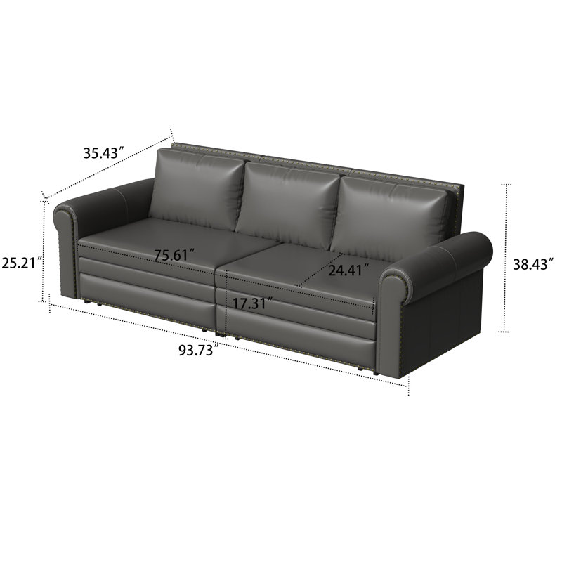 Canapé-lit convertible Classic Elegant, Gris