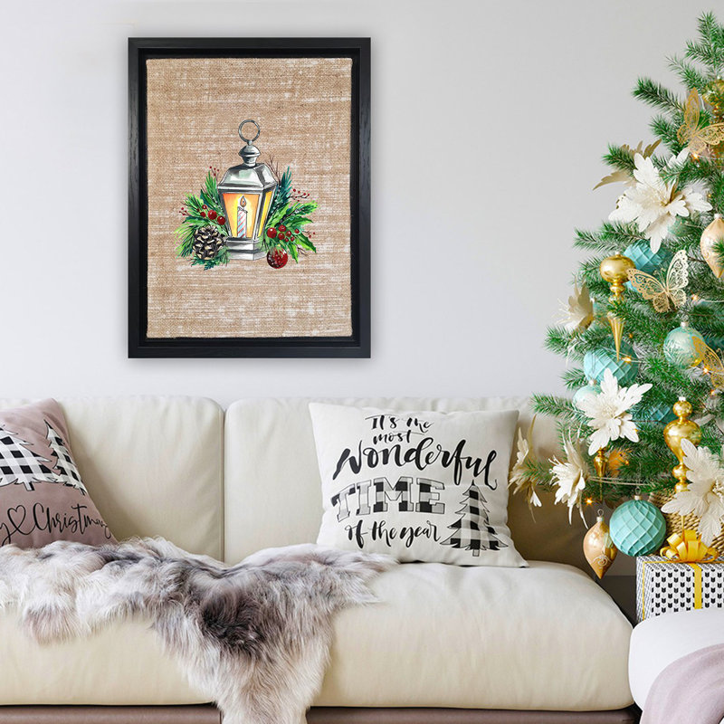 Peinture décorative sur toile encadrée, H 26,4 po x l 18,5 po, Noir