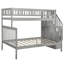 Lit superposé simple au-dessus d'un lit double avec lit gigogne Stager par Laurel Foundry Modern Farmhouse®-336285390