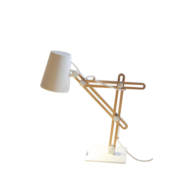 Merced Metal Desk Lamp, Beech/Beige
