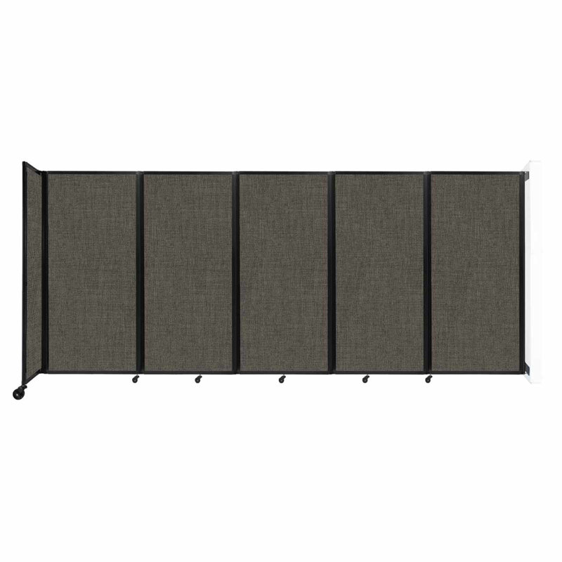 11 - Cloison pliante à panneaux, 5, H 72 po x l 168 po x P 12 po, Moka