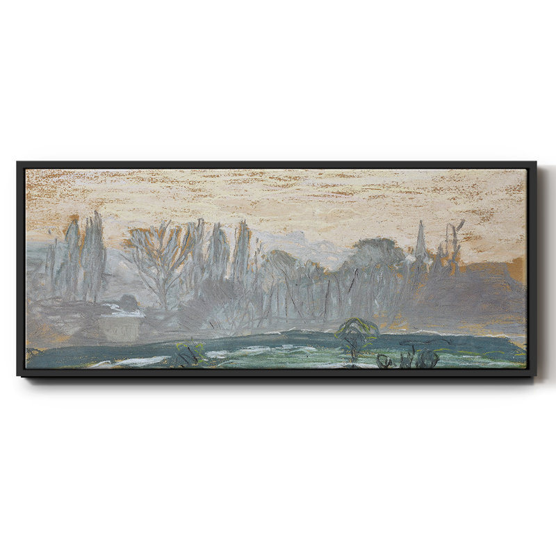 Paysage d'hiver avec le ciel du soir, 1870 - Toile encadrée, H 20 po x l 50 po