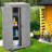 Solid Wood Outdoor Unit With Metal Top And Structure Storage Adjustable Pad
