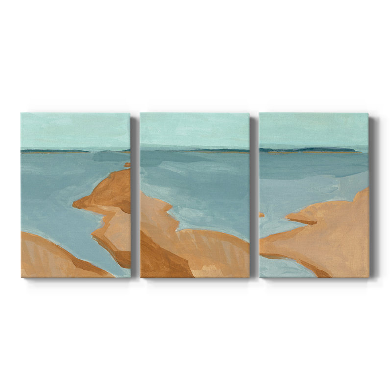 «Out on the Sandbar I», toile tendue sur mesure - 3 pièces, H 48 po x l 96 po