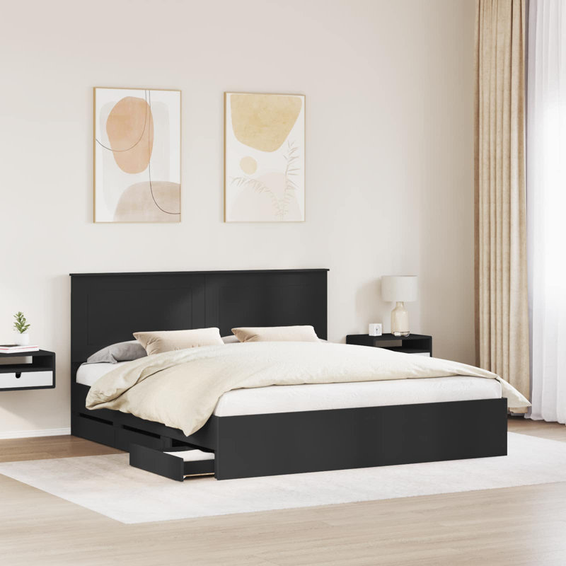 Bed, Black, Super King (6')