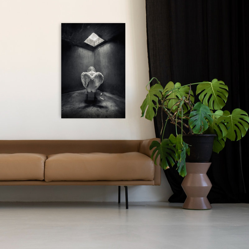 Ange à la recherche d'une architecture contemporaine abstraite et éthérée - Affiche murale, H 48 po x l 32 po