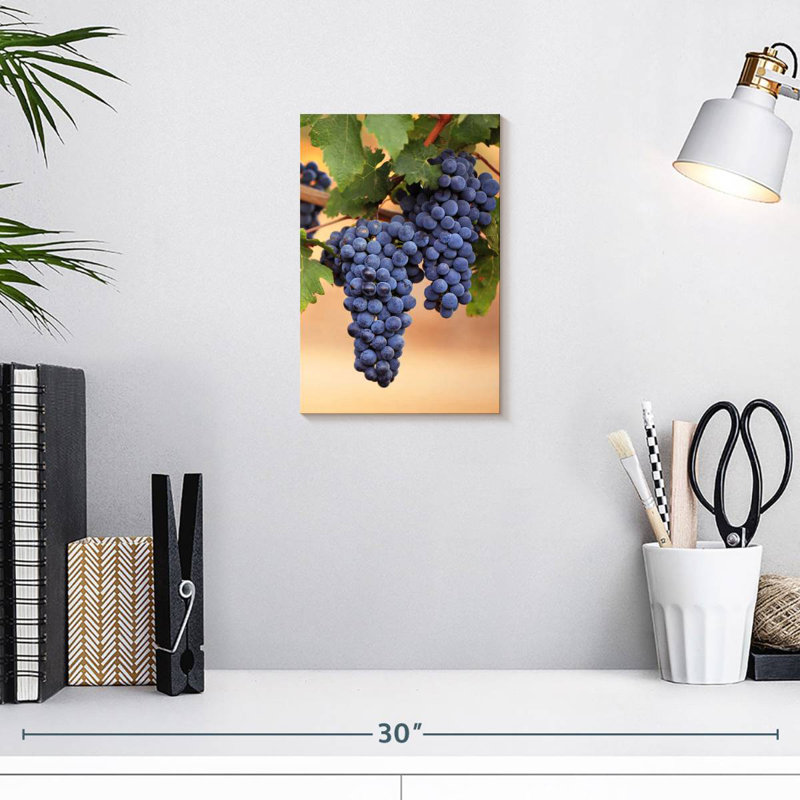 Yarlin raisins sur la vigne, H 12 po x l 8 po