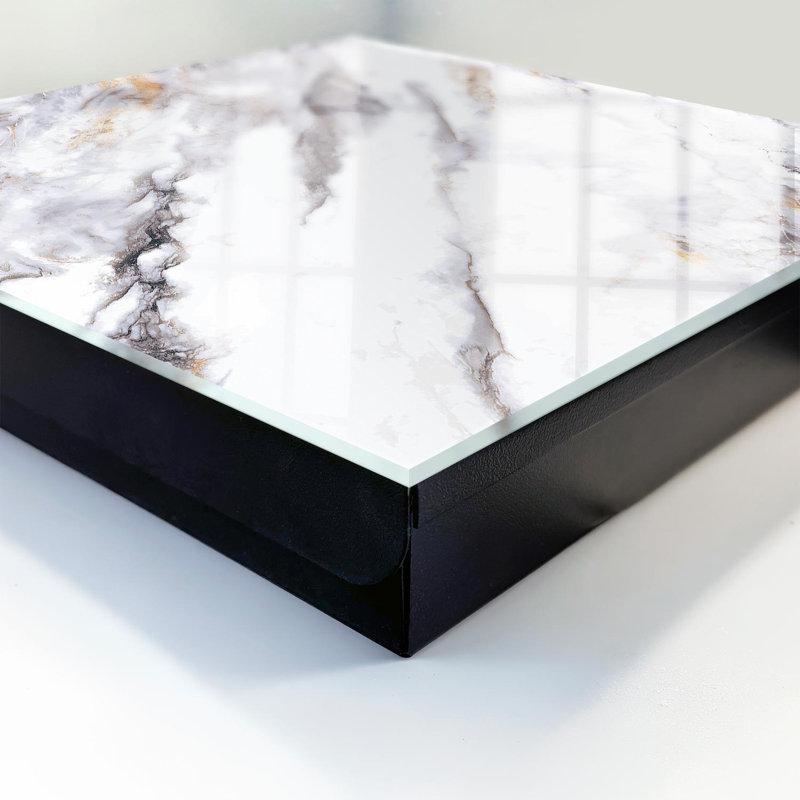 Key cabinet, Opens to the left, 30x30x5, Black, Subtle patterns with a touch of luxury, 