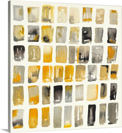 « city windows i » par shirley novak, reproduction d’art, H 16 po x l 16 po x P 1,25 po, Toile