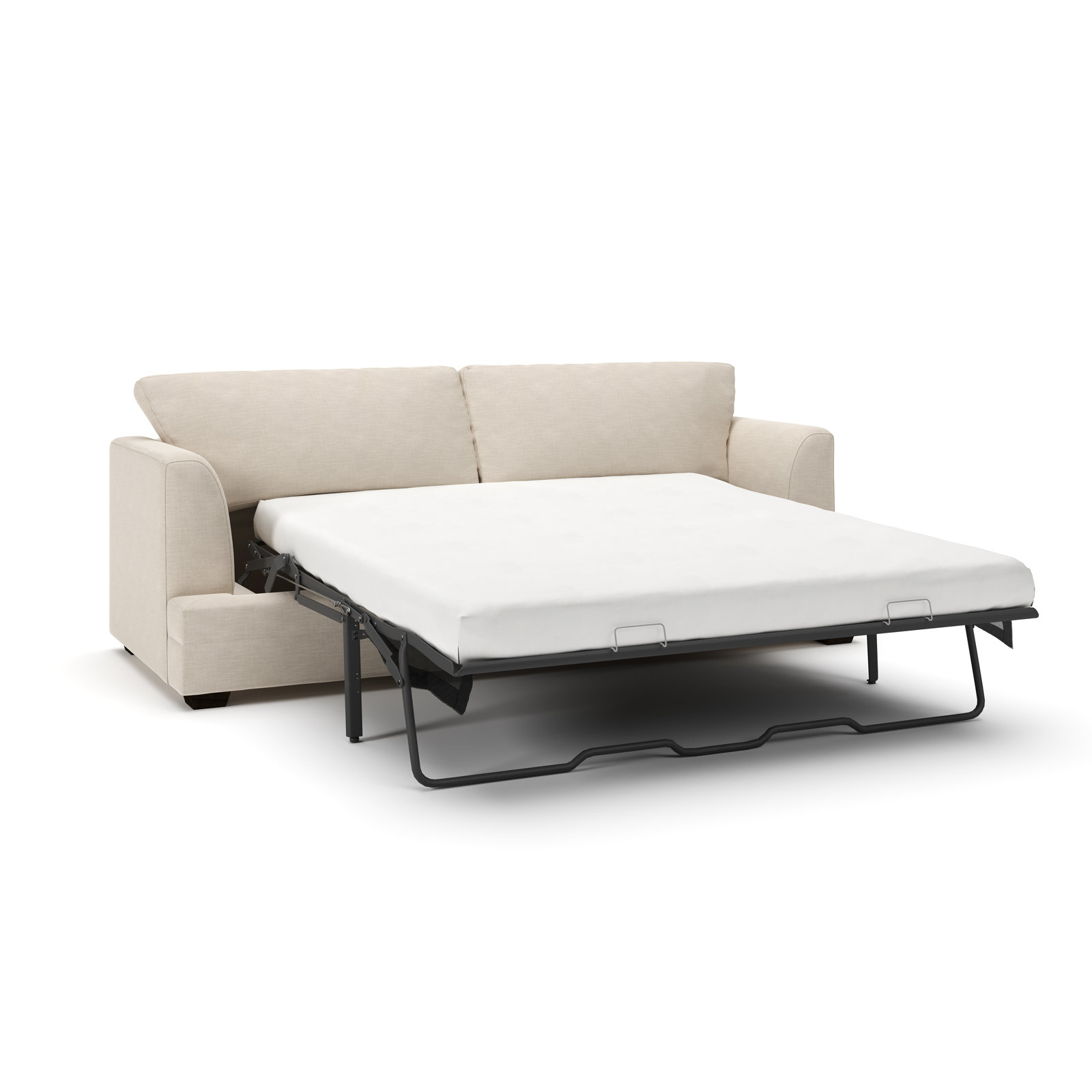 Edan 92'' Sleeper Sofa, Conversation Ivory Basketweave